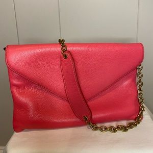 J Crew hot pink clutch